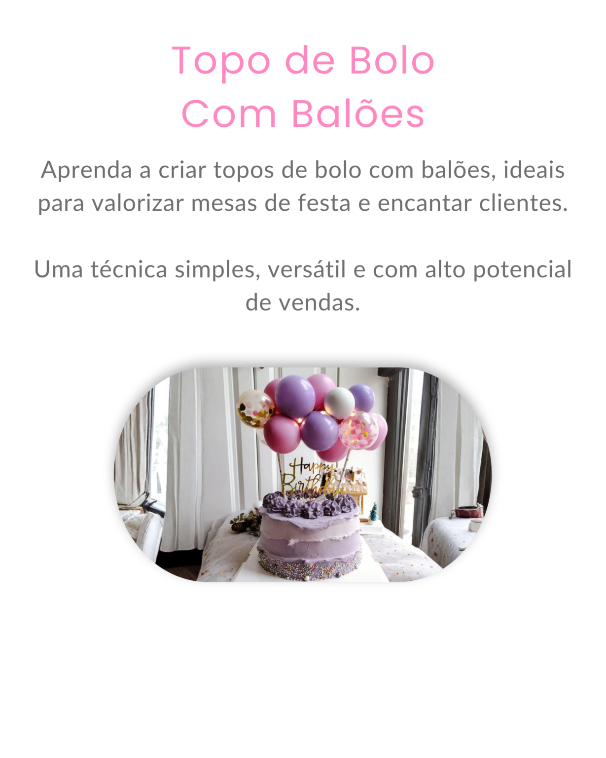 Topo de Bolo Com Balões